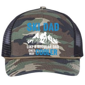 Ski Dad Like A Regular Dad Only Way Cooler Freestyle Skier Gift Retro Rope Trucker Hat Cap