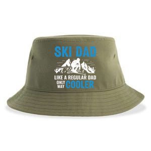 Ski Dad Like A Regular Dad Only Way Cooler Freestyle Skier Gift Sustainable Bucket Hat