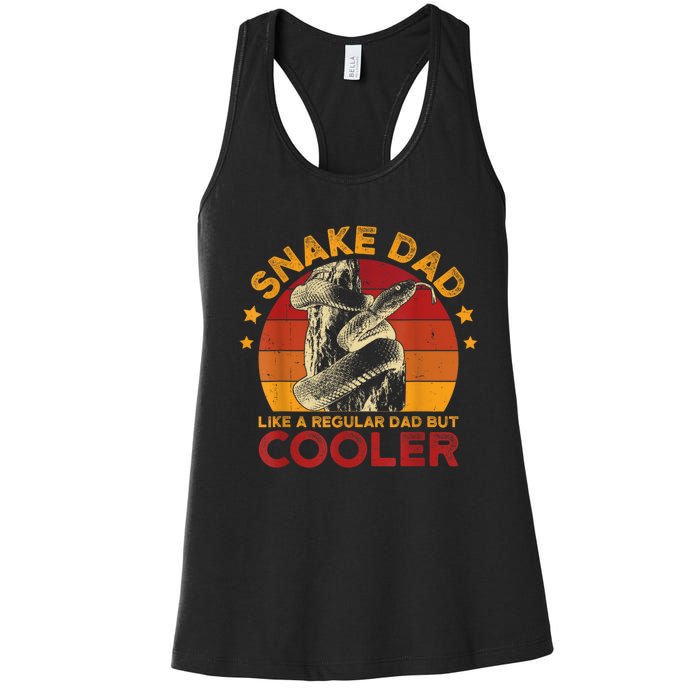 Snake Dad Like A Regular Father Men Vintage Serpent Women's Racerback Tank