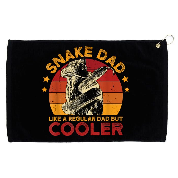 Snake Dad Like A Regular Father Men Vintage Serpent Grommeted Golf Towel