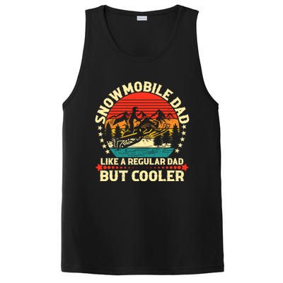 Snowmobile Dad Like A Regular But Cooler Funny Snowmobiling Cool Gift PosiCharge Competitor Tank