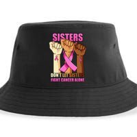 Sisters Don't Let Sisters Fight Breast Cancer Alone Hand Sustainable Bucket Hat