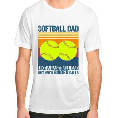 Softball Dad Like A Baseball Dad But With Bigger Balls Gifts Adult ChromaSoft Performance T-Shirt