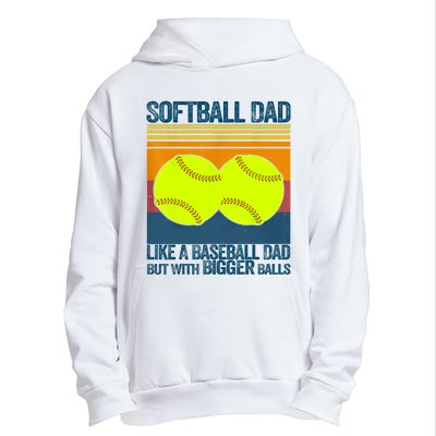 Softball Dad Like A Baseball Dad But With Bigger Balls Gifts Urban Pullover Hoodie