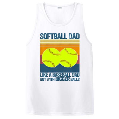 Softball Dad Like A Baseball Dad But With Bigger Balls Gifts PosiCharge Competitor Tank