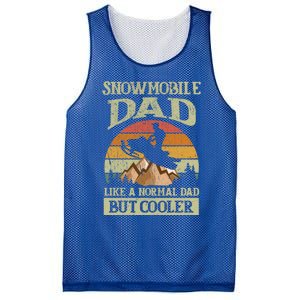 Snowmobile Dad Like A Normal Dad But Cooler Great Gift Mesh Reversible Basketball Jersey Tank