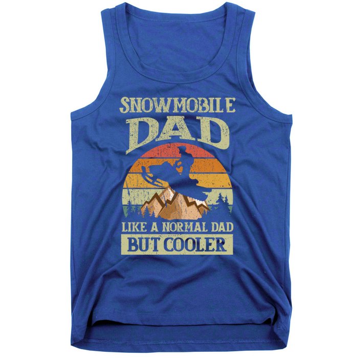 Snowmobile Dad Like A Normal Dad But Cooler Great Gift Tank Top