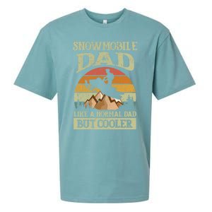 Snowmobile Dad Like A Normal Dad But Cooler Great Gift Sueded Cloud Jersey T-Shirt