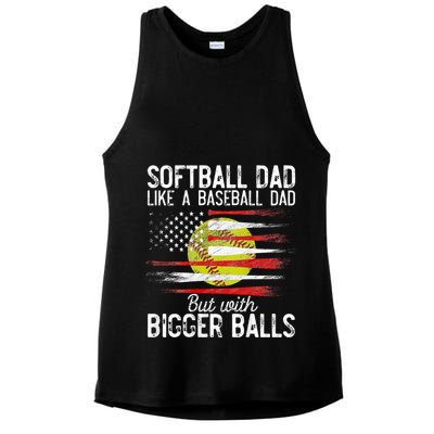 Softball Dad Like A Baseball Dad Definition Ladies PosiCharge Tri-Blend Wicking Tank