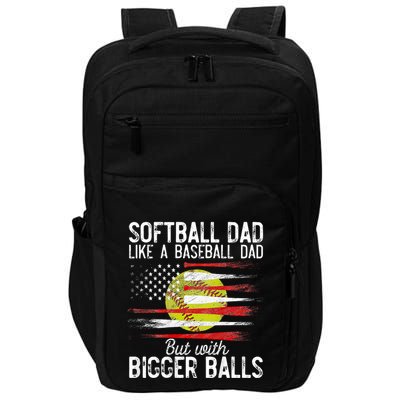 Softball Dad Like A Baseball Dad Definition Impact Tech Backpack
