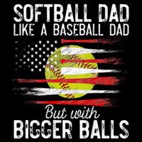 Softball Dad Like A Baseball Dad Definition 7-Panel Snapback Hat