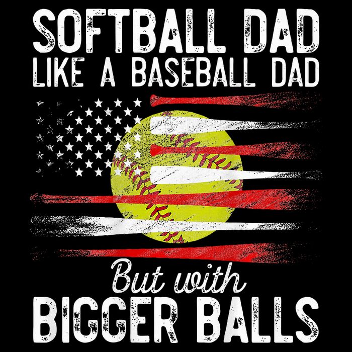 Softball Dad Like A Baseball Dad Definition 7-Panel Snapback Hat