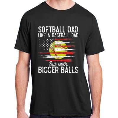 Softball Dad Like A Baseball Dad Definition Adult ChromaSoft Performance T-Shirt