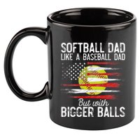 Softball Dad Like A Baseball Dad Definition 11oz C Handle Ceramic Mug