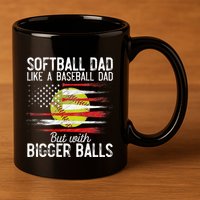 Softball Dad Like A Baseball Dad Definition 11oz C Handle Ceramic Mug