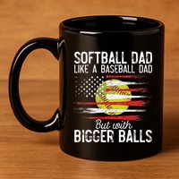 Softball Dad Like A Baseball Dad Definition 11oz C Handle Ceramic Mug