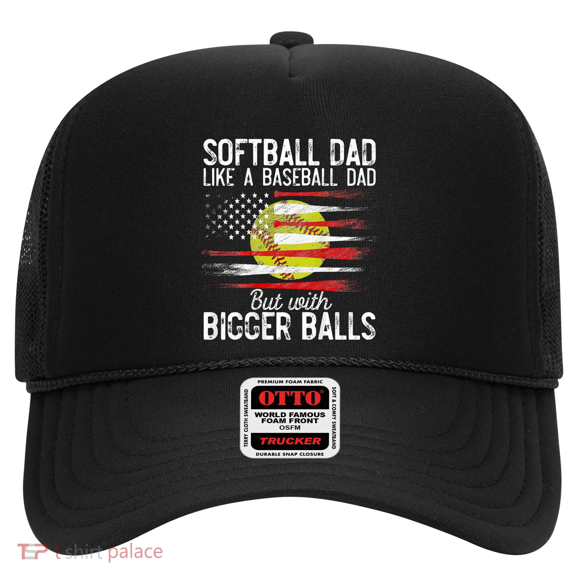 Softball Dad Like A Baseball Dad Definition Trucker Hat