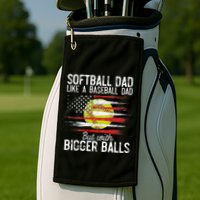 Softball Dad Like A Baseball Dad Definition Golf Towel