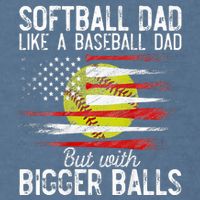 Softball Dad Like A Baseball Dad Definition Garment-Dyed Sweatshirt