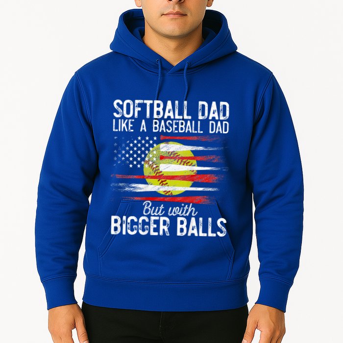 Softball Dad Like A Baseball Dad Definition Hoodie