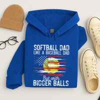Softball Dad Like A Baseball Dad Definition Hoodie