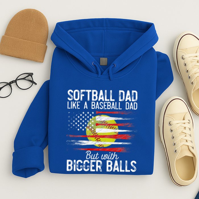 Softball Dad Like A Baseball Dad Definition Hoodie