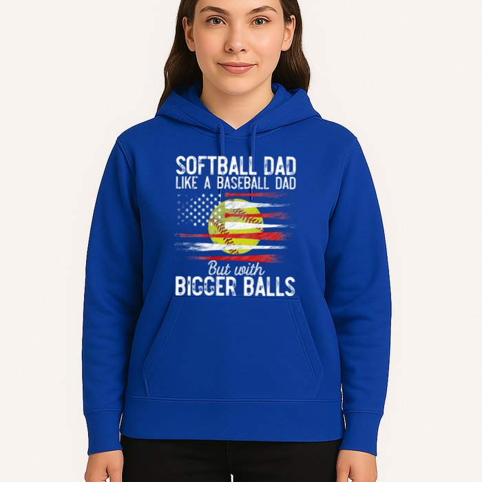 Softball Dad Like A Baseball Dad Definition Hoodie