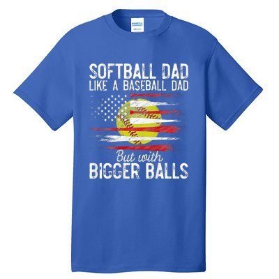 Softball Dad Like A Baseball Dad Definition Tall T-Shirt