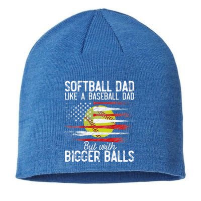 Softball Dad Like A Baseball Dad Definition Sustainable Beanie
