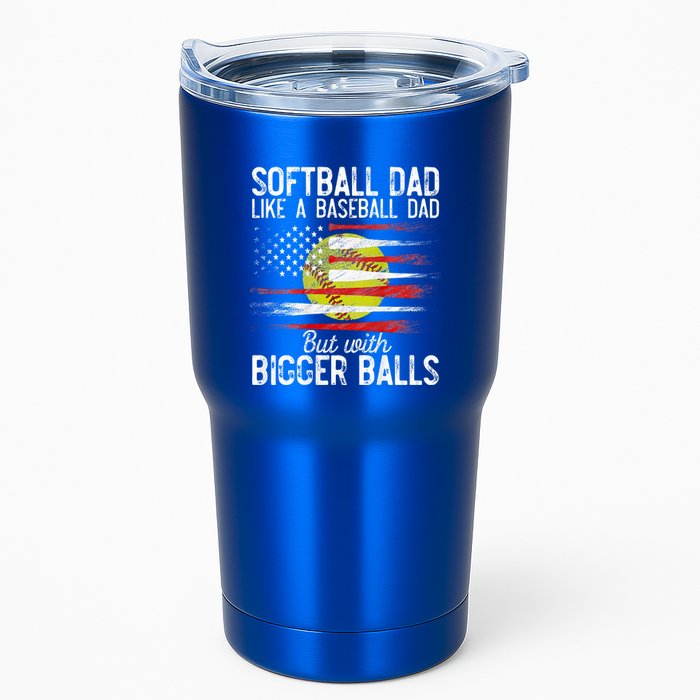 Softball Dad Like A Baseball Dad Definition Tumbler