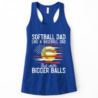 Softball Dad Like A Baseball Dad Definition Womens Tank Top