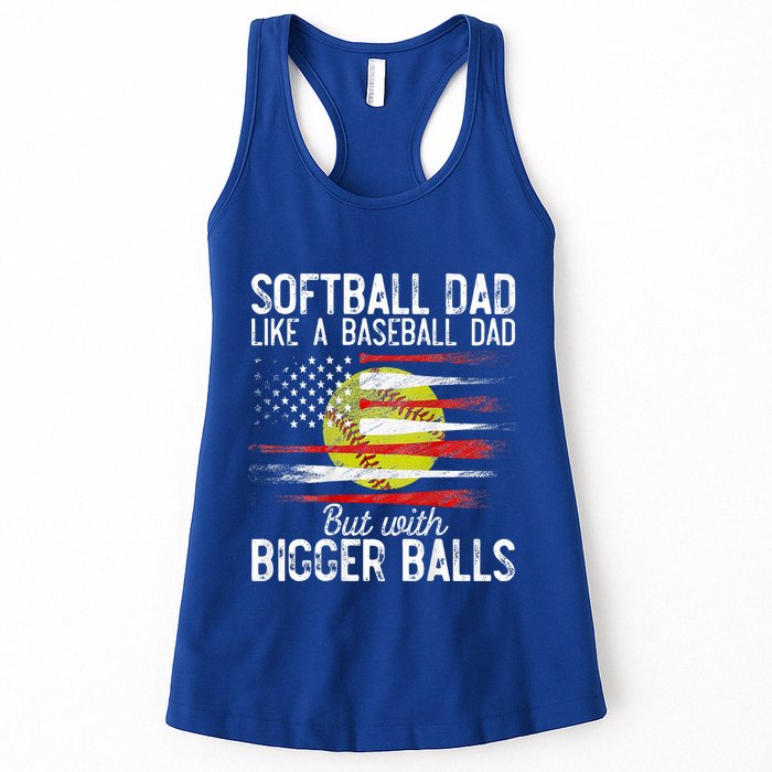 Softball Dad Like A Baseball Dad Definition Womens Tank Top