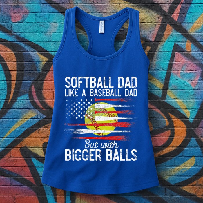 Softball Dad Like A Baseball Dad Definition Womens Tank Top