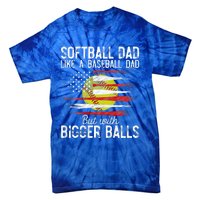 Softball Dad Like A Baseball Dad Definition Tie-Dye T-Shirt