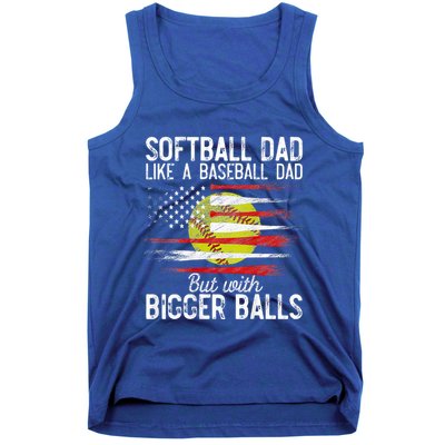 Softball Dad Like A Baseball Dad Definition Tank Top