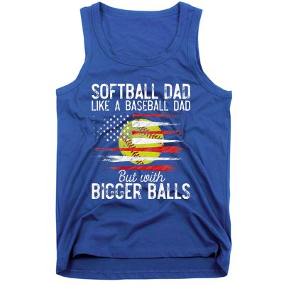 Softball Dad Like A Baseball Dad Definition Tank Top