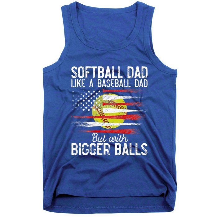 Softball Dad Like A Baseball Dad Definition Tank Top