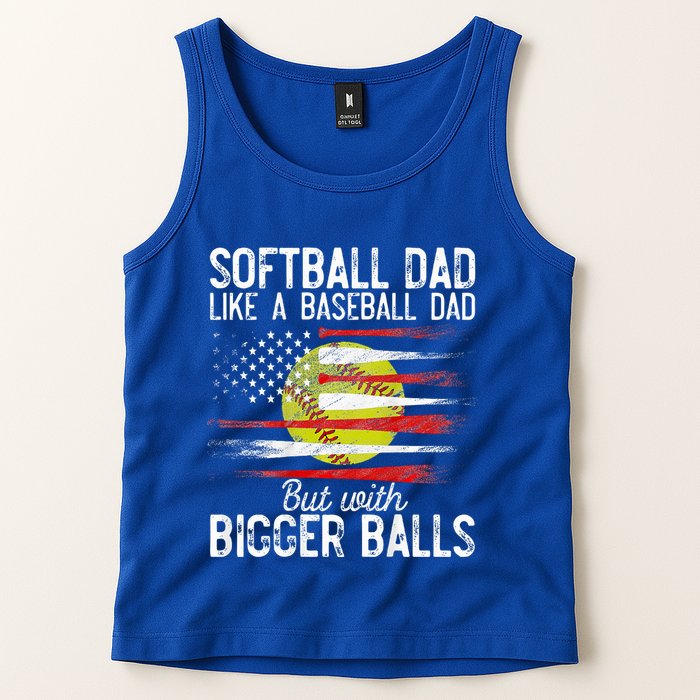 Softball Dad Like A Baseball Dad Definition Tank Top