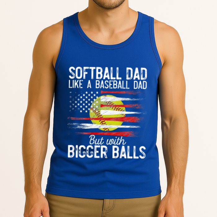 Softball Dad Like A Baseball Dad Definition Tank Top