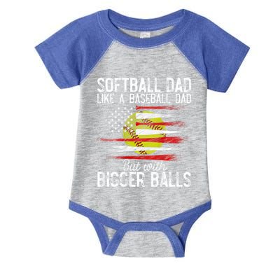 Softball Dad Like A Baseball Dad Definition Infant Baby Jersey Bodysuit