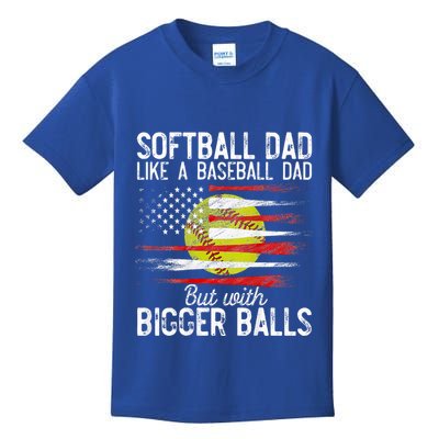 Softball Dad Like A Baseball Dad Definition Kids T-Shirt
