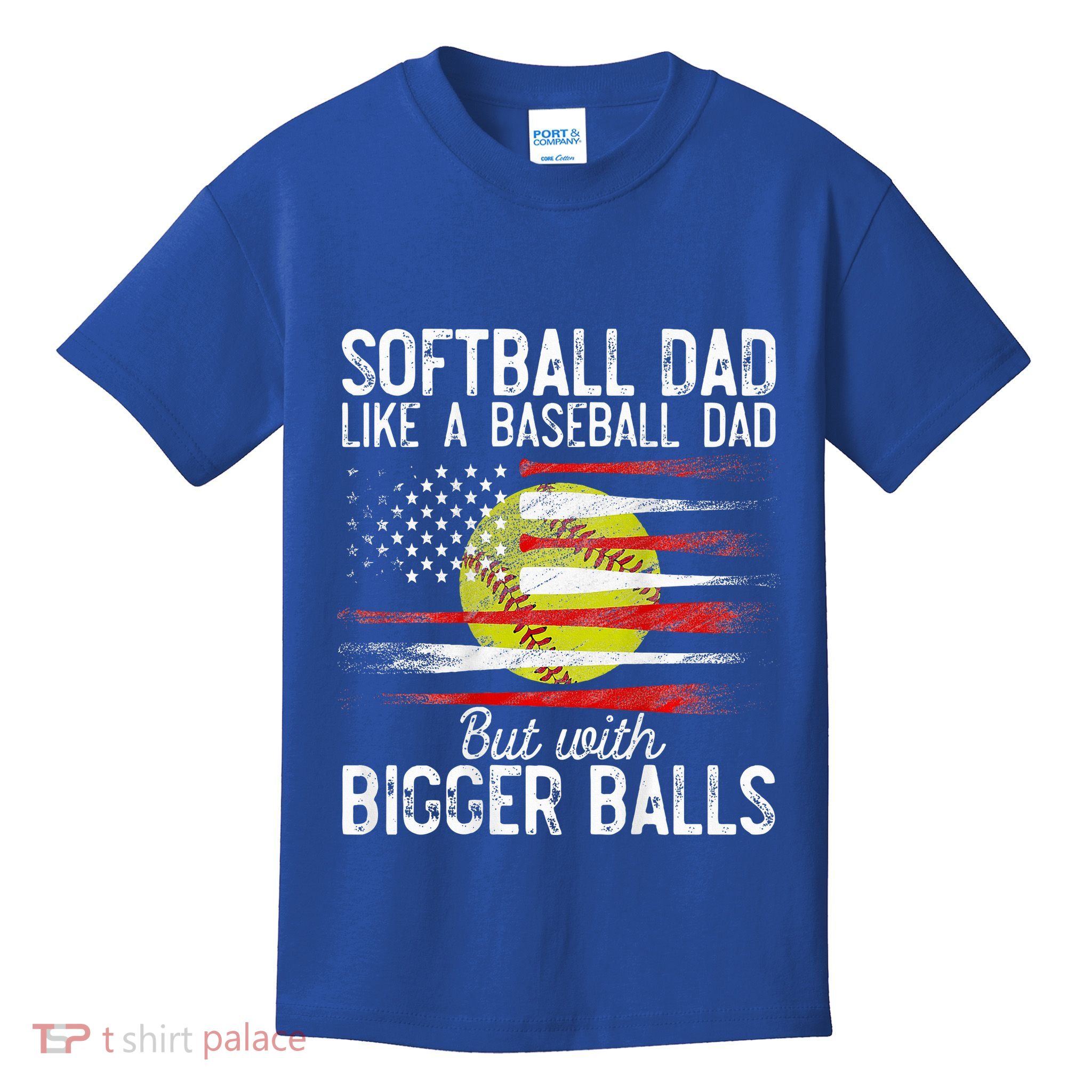 Softball Dad Like A Baseball Dad Definition Kids T-Shirt