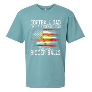 Softball Dad Like A Baseball Dad Definition Sueded Cloud Jersey T-Shirt