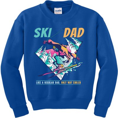 Ski Dad Like A Regular Dad Only Way Cooler Skier Costume Gift Kids Sweatshirt