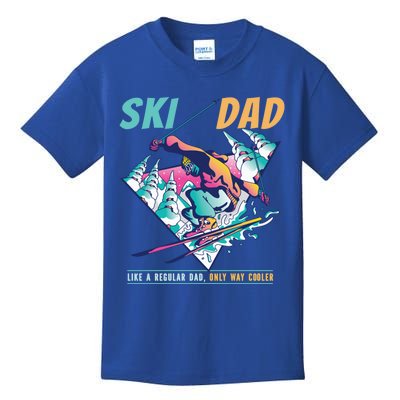 Ski Dad Like A Regular Dad Only Way Cooler Skier Costume Gift Kids T-Shirt