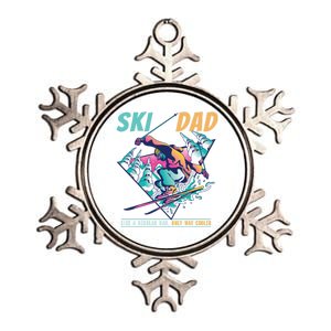 Ski Dad Like A Regular Dad Only Way Cooler Skier Costume Gift Metallic Star Ornament