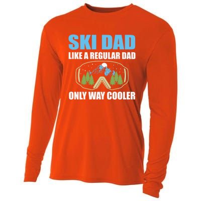 Ski Dad Like A Regular Dad Only Way Cooler Gift Cooling Performance Long Sleeve Crew