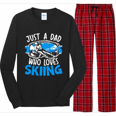 Ski Dad Loves Skiing Gift Long Sleeve Pajama Set