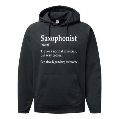 Saxophonist Definition Like A Normal Musician Saxophone Performance Fleece Hoodie