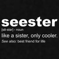 Seester Definition Like A Sister Only Cooler Ladies PosiCharge Tri-Blend Wicking Tank